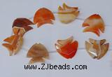 CFG1255 15.5 inches 38*42mm - 42*45mm carved fish agate beads