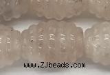 CFG1504 15.5 inches 15*20mm carved rice pink quartz beads