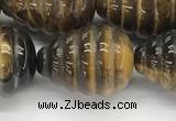 CFG1519 15.5 inches 15*20mm carved teardrop tiger eye beads