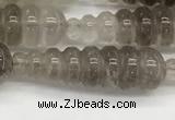 CFG1525 15.5 inches 10*35mm carved teardrop smoky quartz beads