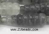 CFG1526 15.5 inches 10*35mm carved teardrop cloudy quartz beads