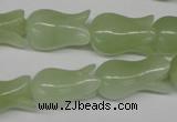 CFG239 15.5 inches 12*20mm carved flower New jade gemstone beads