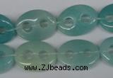 CFG294 15.5 inches 15*20mm carved oval amazonite gemstone beads