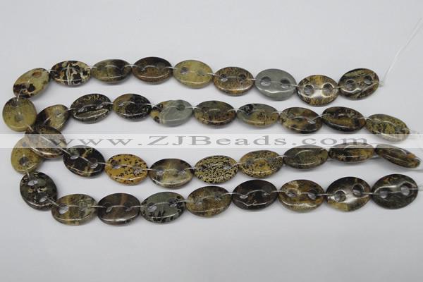 CFG297 15.5 inches 15*20mm carved oval artistic gemstone beads