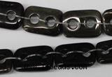 CFG322 15.5 inches 15*20mm carved rectangle golden obsidian beads