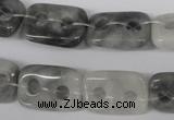 CFG324 15.5 inches 15*20mm carved rectangle eagle eye jasper beads