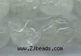 CFG341 15.5 inches 18*22mm carved skull white crystal beads