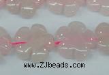 CFG450 15.5 inches 20mm carved flower rose quartz beads