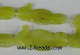 CFG515 15.5 inches 18*34mm carved animal Korean jade beads