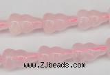 CFG64 15.5 inches 10*16mm carved calabash rose quartz beads