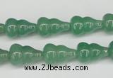 CFG66 15.5 inches 10*16mm carved calabash green aventurine beads