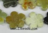 CFG664 15.5 inches 20mm carved flower flower jade beads