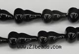 CFG68 15.5 inches 12*20mm carved calabash obsidian gemstone beads