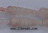 CFG753 15.5 inches 10*35mm carved teardrop natural pink quartz beads