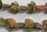 CFG770 15.5 inches 10*15mm carved animal unakite gemstone beads