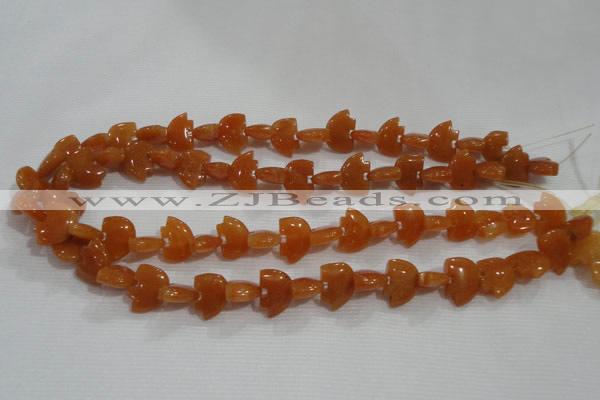 CFG771 15.5 inches 10*15mm carved animal red aventurine beads