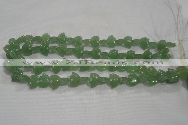 CFG772 15.5 inches 10*15mm carved animal green aventurine beads