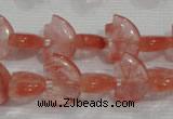 CFG785 15.5 inches 10*15mm carved animal cloudy quartz beads