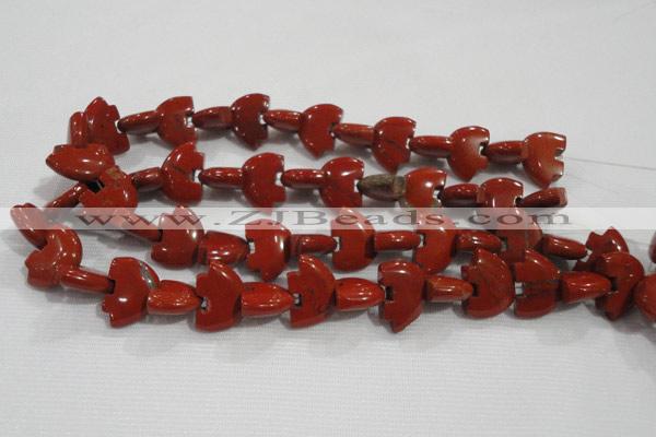 CFG805 12.5 inches 14*18mm carved animal red jasper beads