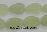 CFG821 12.5 inches 15*20mm carved leaf New jade beads wholesale