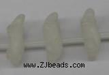 CFG865 Top-drilled 14*20mm carved animal white jade gemstone beads