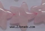 CFG965 15.5 inches 30*33mm faceted & carved star rose quartz beads