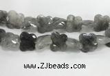 CFG975 15.5 inches 30*33mm carved butterfly cloudy quartz beads