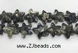 CFG985 15.5 inches 33*33mm carved star grey opal gemstone beads