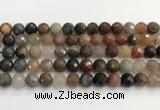 CFJ219 15.5 inches 10mm faceted round fancy jasper beads