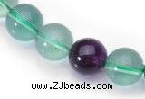 CFL05 AA grade round 12mm natural fluorite beads Wholesale