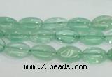 CFL101 15.5 inches 8*12mm oval natural green fluorite gemstone beads