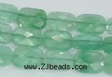 CFL104 15.5 inches 12*16mm faceted rectangle natural green fluorite beads