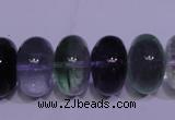 CFL1072 15 inches 10*18mm rondelle natural fluorite gemstone beads