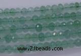 CFL110 15.5 inches 4*6mm faceted rondelle green fluorite beads