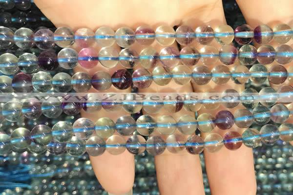 CFL1130 15.5 inches 6mm round fluorite gemstone beads wholesale