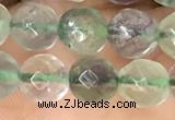 CLF1155 15.5 inches 6mm faceetd round fluorite gemstone beads