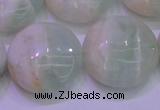 CFL1214 15.5 inches 25mm flat round green fluorite gemstone beads