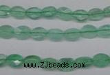 CFL122 15.5 inches 6*8mm faceted oval green fluorite beads