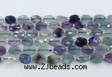 CFL1231 15.5 inches 8*10mm faceted oval fluorite beads