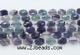 CFL1234 15.5 inches 8*10mm faceted oval fluorite beads