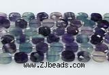 CFL1235 15.5 inches 8*10mm faceted rectangle fluorite beads