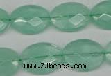 CFL127 15.5 inches 15*20mm faceted oval green fluorite beads