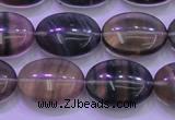 CFL1342 15.5 inches 13*18mm oval purple fluorite gemstone beads