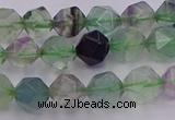 CFL1407 15.5 inches 8mm faceted nuggets fluorite gemstone beads