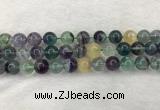 CFL1454 15.5 inches 12mm round fluorite beads wholesale