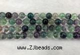 CFL1464 15.5 inches 12mm round A grade fluorite gemstone beads