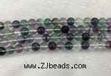 CFL1473 15.5 inches 10mm round AA grade fluorite gemstone beads