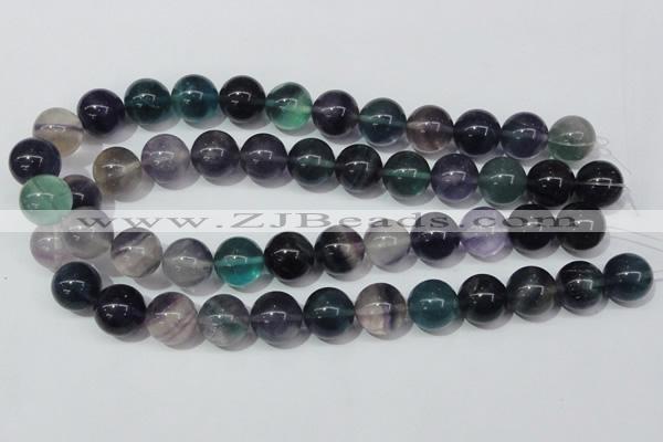 CFL154 15.5 inches 14mm round natural fluorite gemstone beads wholesale