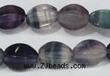 CFL160 15.5 inches 10*15mm twisted rice natural fluorite beads wholesale