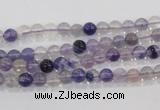 CFL200 15.5 inches 4mm round purple fluorite gemstone beads wholesale